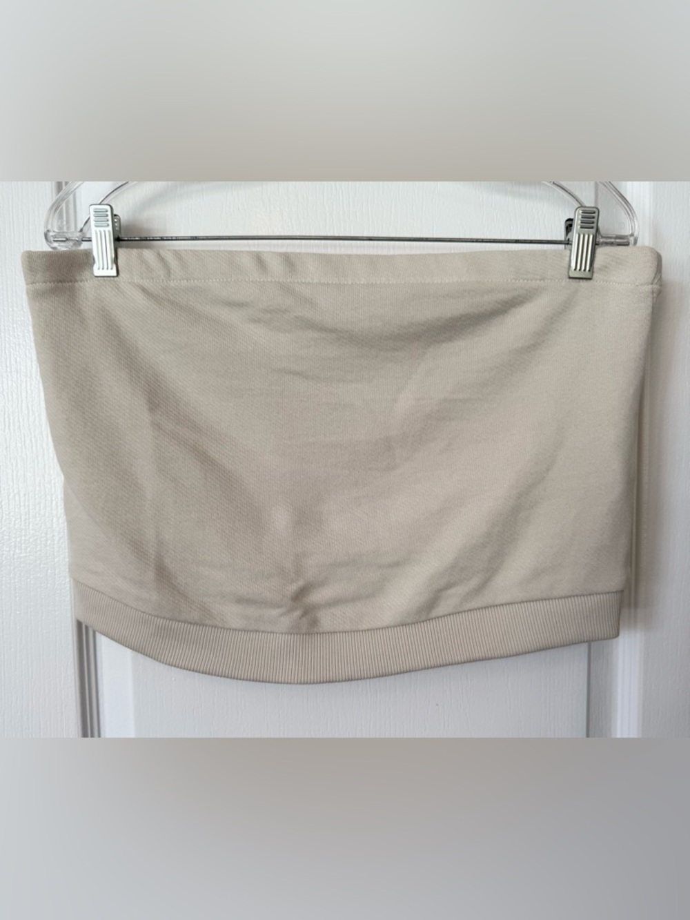 Universal Thread Tube Top Womens Large Beige Strapless Bandeau Stretch Basic
